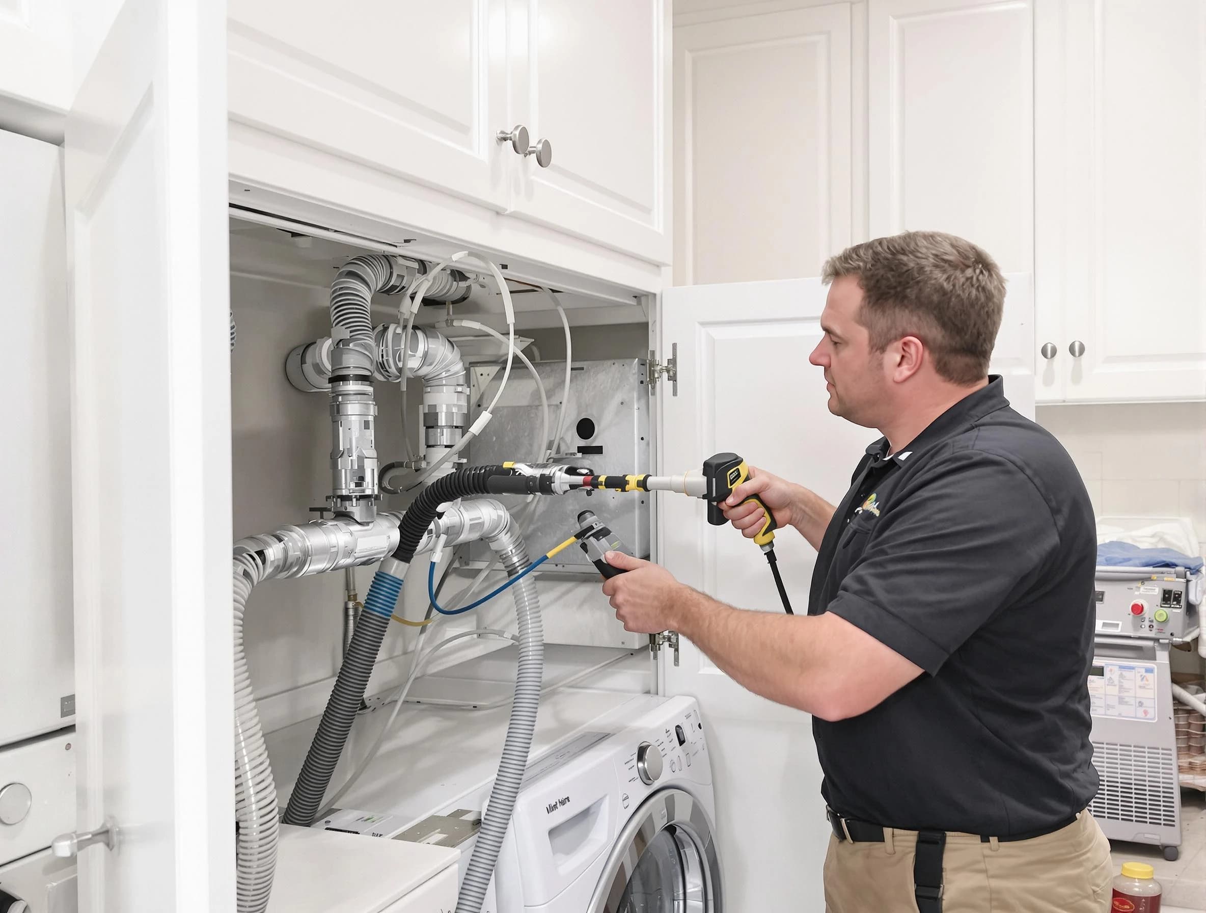 Castle Rock Dryer Vent Cleaning professional removing severe blockage from a clogged dryer vent in Castle Rock