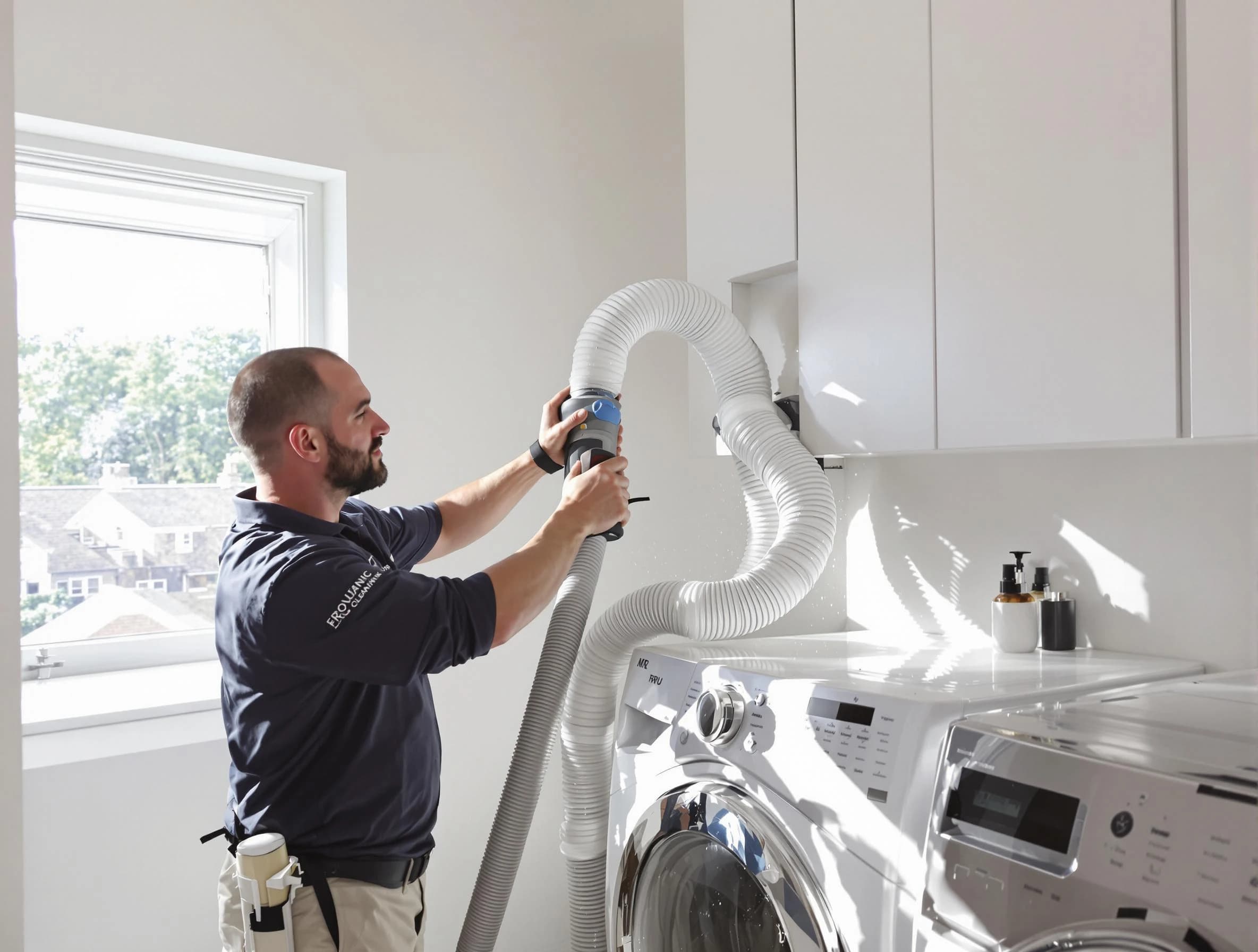 Certified Castle Rock Dryer Vent Cleaning technician performing dryer vent cleaning in Castle Rock
