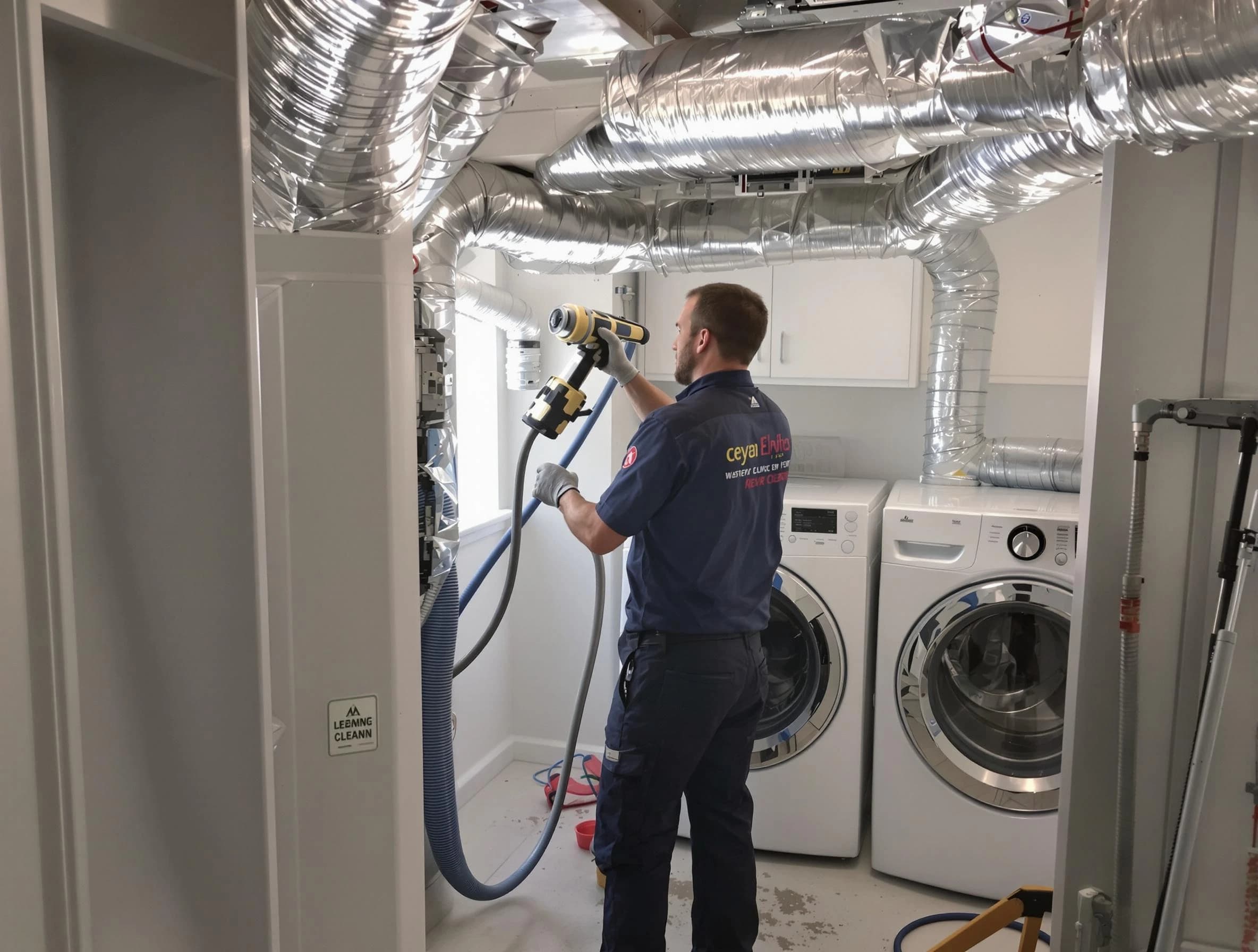 Castle Rock Dryer Vent Cleaning specialist using advanced equipment for thorough duct cleaning in Castle Rock